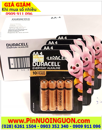 COMBO 01Hộp 12vỉ=48viên (Vỉ 4viên) Pin AA Duracell LR6 Everyday Alkaline 1.5v_Giá chỉ 468.000đ/HỘP 48viên